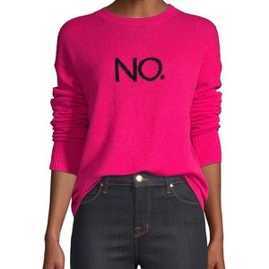 360 Cashmere Say No Sweater Pink 100% Cashmere